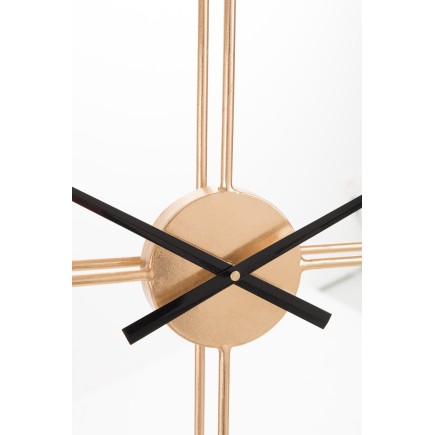 Horloge ronde en métal marron 80x80x9 cm