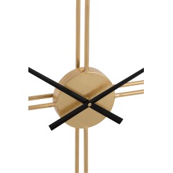 Reloj ovalado de metal dorado sin fondo, con un diámetro de 125,5 cm
