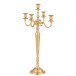 Candelabro com 5 suportes em alumínio dourado 48x48x97cm Candelabro com 5 suportes em alumínio dourado 48x48x97cm
