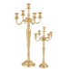 Candelabro com 5 suportes em alumínio dourado 48x48x97cm Candelabro com 5 suportes em alumínio dourado 48x48x97cm