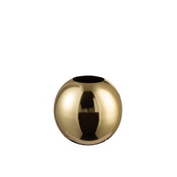 VASE BOULE ACIER INOXYDABLE BRILLANT OR 14 cm
