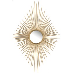 Miroir rond dans cadre en losange représentant des rayons de 97,5 cm