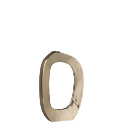 JARRON OVAL ABIERTO ALUMINIO ORO SMALL