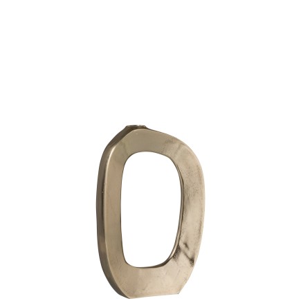 JARRON OVAL ABIERTO ALUMINIO ORO SMALL