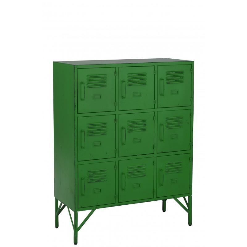 armoire 9portes metal vert