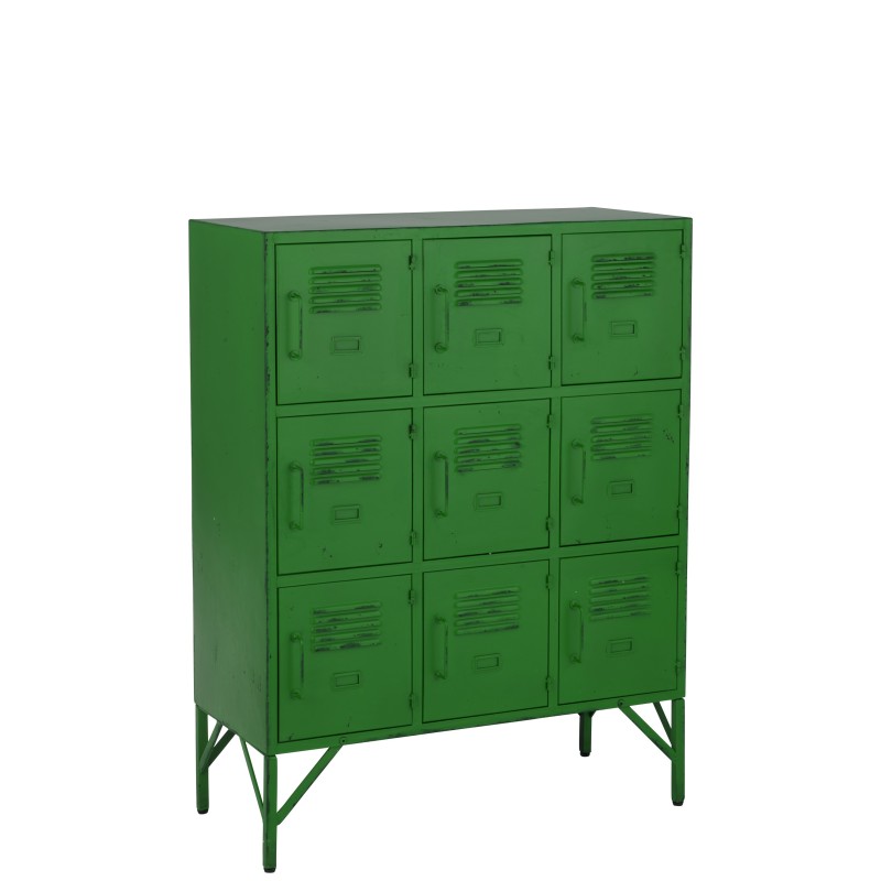 Armoire 9 portes à clés en métal Vert 86x42x113cm Armoire 9 portes à clés en métal Vert 86x42x113cm