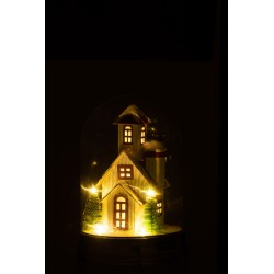 Cloche de Noël en plastique rouge 16x16x23 cm
