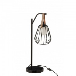 Lampe de table en métal noir 28x20x63.5 cm