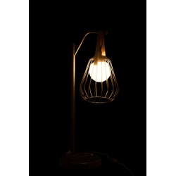 Lámpara de mesa Ignes acero/mármol negro Alt. 63