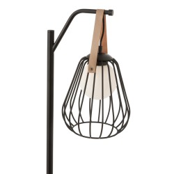 Lámpara de mesa Ignes acero/mármol negro Alt. 63