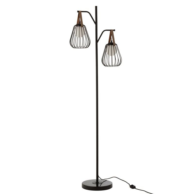 Lampes sur pied en métal noir 46x28x161 cm