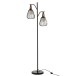 Lampes sur pied en métal noir 46x28x161 cm Lampes sur pied en métal noir 46x28x161 cm