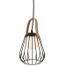 Lampes suspendues avec 5 lampes en acier et verre noir Lampes suspendues avec 5 lampes en acier et verre noir