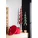 SET DE 3 BOITE RONDE VELOURS ROUGE FONCE