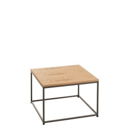 Table basse en bois naturel 61x60x38 cm