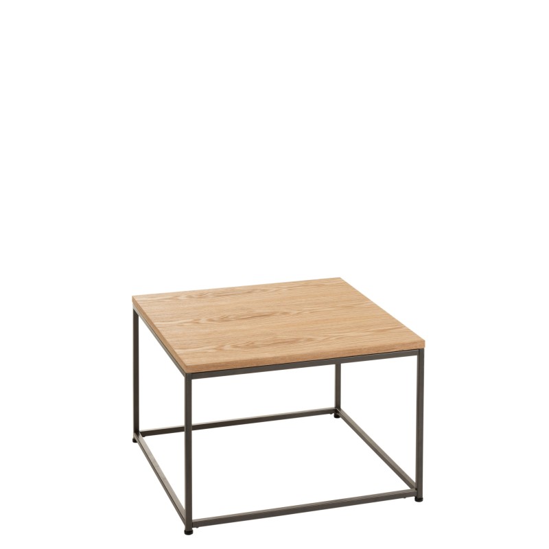 Table basse en bois naturel 61x60x38 cm