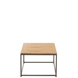 Table basse en bois naturel 61x60x38 cm