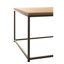 Table basse en bois naturel 61x60x38 cm