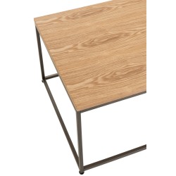 Table basse en bois naturel 61x60x38 cm