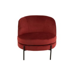 Chaise lounge ronde en bois rouge 71x67x66 cm