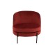 Chaise lounge ronde en bois rouge 71x67x66 cm