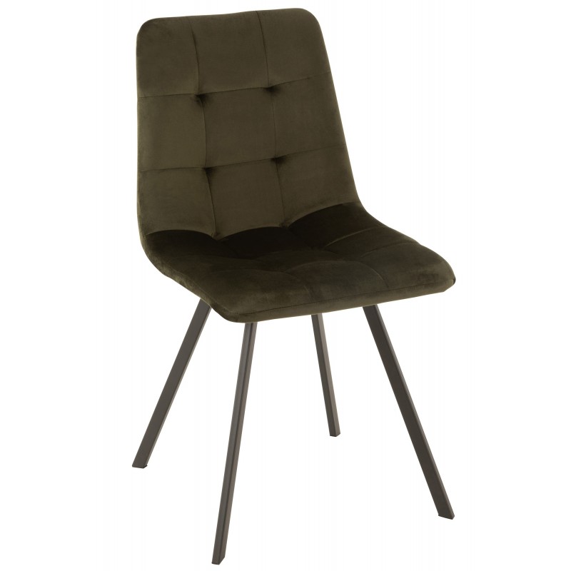 Chaise en métal vert 54x45x86 cm