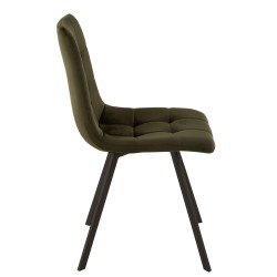 Chaise en métal vert 54x45x86 cm