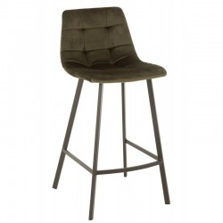 Chaise de bar en métal vert 43x45x97 cm