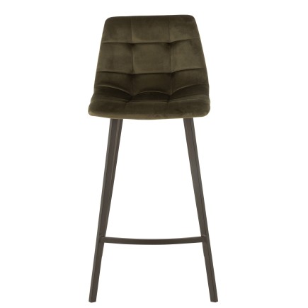 Chaise de bar en métal vert 43x45x97 cm