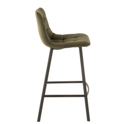 Chaise de bar en métal vert 43x45x97 cm