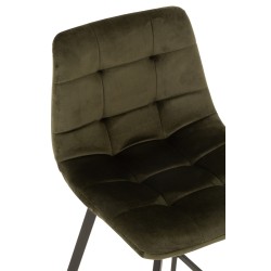 Chaise de bar en métal vert 43x45x97 cm