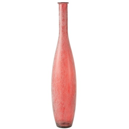 VASE BOUTEILLE VERRE ROUGE WASH 100 cm Vase Haut Vase Haut