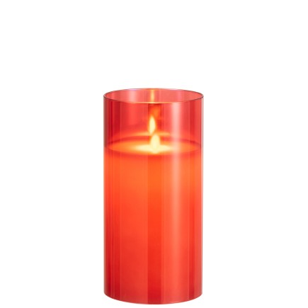 Lampara led brillante cristal rojo Alt. 20 cm