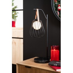 Lampara led brillante cristal rojo Alt. 20 cm