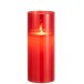 Lampara led brillante cristal rojo Alt. 25 cm