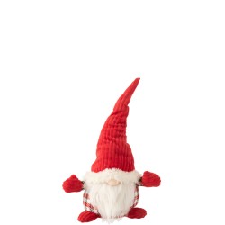 PAPA NOEL DE PIE PELUCHE ROJO/BLANCO SMALL