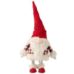 Papá noel de pie inestable peluche rojo/blanco Alt. 48 cm