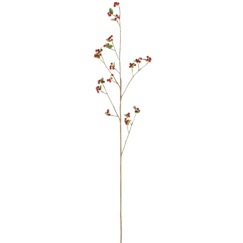 Ramos de bagas em plástico vermelho 15x15x132 cm Ramos de bagas em plástico vermelho 15x15x132 cm