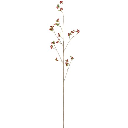 Branches de baies en plastique rouge 15x15x132 cm