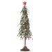 Sapin de Noël décoratif en métal rouge 18x18x52 cm