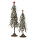 Sapin de Noël décoratif en métal rouge 18x18x52 cm