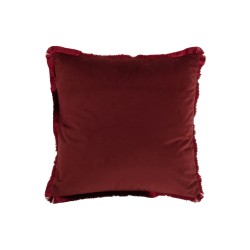 Coussin carré en polyester rouge 42x42cm