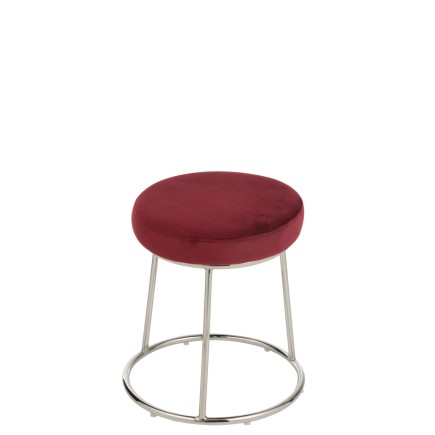 Coussin pour tabouret en textile rouge 34x34x8 cm