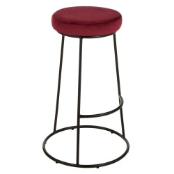 Coussin pour tabouret en textile rouge 34x34x8 cm