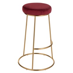 Coussin pour tabouret en textile rouge 34x34x8 cm