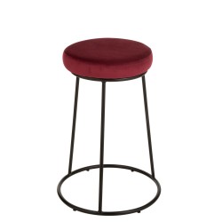 Coussin pour tabouret en textile rouge 34x34x8 cm