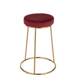 Coussin pour tabouret en textile rouge 34x34x8 cm