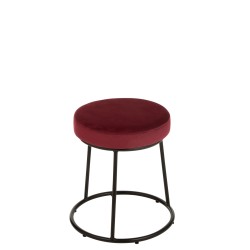 Coussin pour tabouret en textile rouge 34x34x8 cm