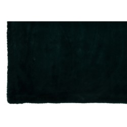 Plaid en polyester vert foncé 180x130 cm