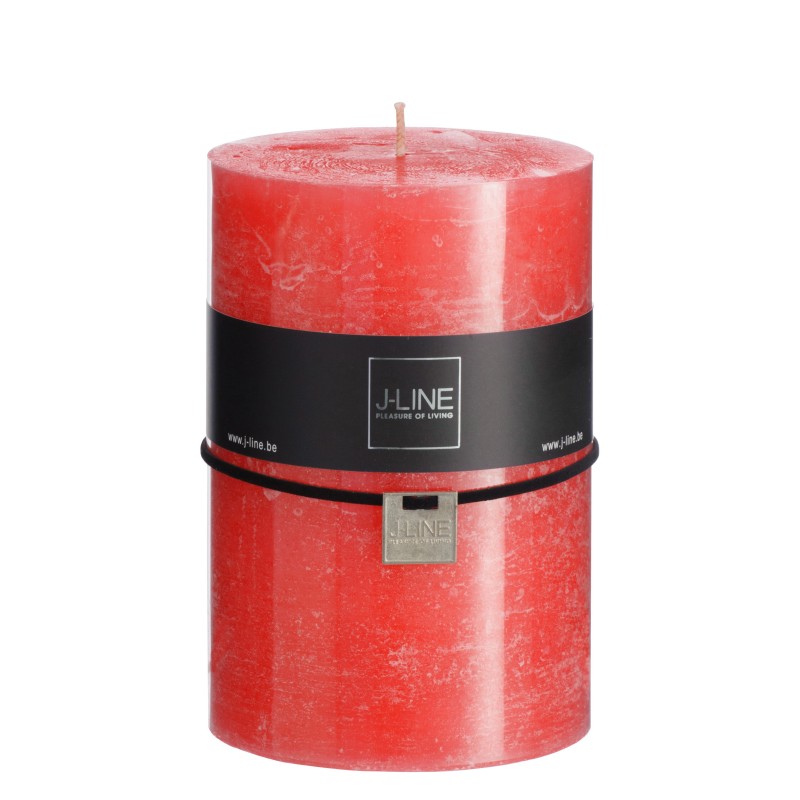 Bougie cylindrique 110H en Paraffine rouge 10x10x15 cm